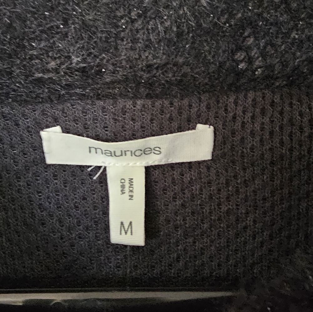 Maurices - NWT Cozy Black Cowl Neck Sweater with split bottom. - Picture 3 of 14